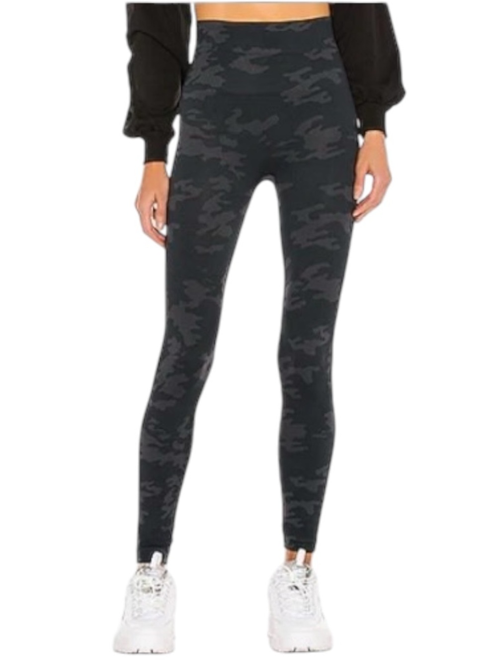 Spanx Look At Me Now Leggings in Black Camo Size L